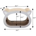 thumbnail image 4 of 2-in-1 Cat-Head Scratching Board Lounge Bed Pad, Cat Scratcher, Versatile, Natural, 4 of 6