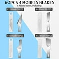 thumbnail image 3 of 64 Pcs Exacto Knife Craft Exacting Hobby Knife Set with Blades,Ruler,Craft Knife Set for DIY Artwork Carving, 3 of 6