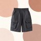 thumbnail image 5 of Vestido de Verano Corto Niños Ropa de Trabajo de Color Sólido Casual Delgado Suelto Pantalones de Longitud Media Pantalones de Bebés, 5 of 9