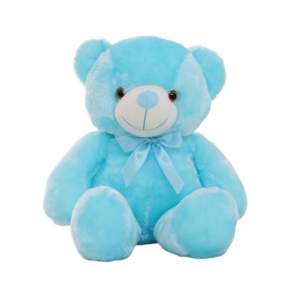 Glowing Pastel Bear Plush Toy, 30cm Soft Luminous Stuffed Animal, LED Light Up Cuddly Teddy Bear for Kids, Premium Hypoallergenic Fabric, Battery Operated