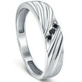 thumbnail image 3 of Pompeii Black Diamond Ring Men's 14k White Gold (Black,I2-I3), 3 of 4