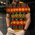 thumbnail image 4 of Men African Traditional Pattern Print Shirt Casual Short Sleeve Shirts Printed Dashiki Clothes Pocket T Shirt Pack Big T Shirt Long Men T Shirt Men's Shirt Concert T Shirts for Men Mens Pack of Shirts, 4 of 4