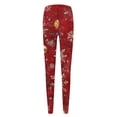 thumbnail image 5 of LISTHA Christmas Leggings for Women Santa Tummy Control Holiday Tights Xmas High Waisted Pants Watermelon Red XL, 5 of 5