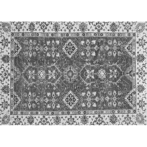 Ahgly Company Indoor Rectangle Oriental Gray Traditional Area Rugs, 5' x 8'