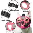 thumbnail image 3 of 2Pcs Multicolor Short Snout Dog Muzzle- Adjustable Breathable Mesh Bulldog Muzzle for Biting Chewing Licking Grooming Dog Mask, 3 of 6