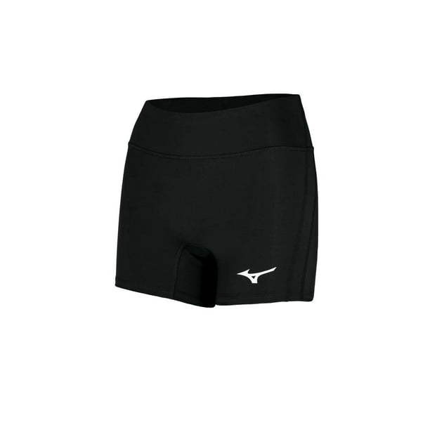 Pantalones cortos de voleibol Mizuno Elevated con 4 entrepierna para mujer, color negro