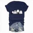 thumbnail image 5 of TOWED22 Halloween Shirts Woman Ghost Pumpkin Crewneck Short Sleeve Tee Shirt Funny Tops Tshirts(Navy,S), 5 of 5