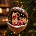 thumbnail image 5 of Dongrere 2D Goat Acorn Ornament, Acrylic Christmas Hanging Ornament for Xmas Tree Cabin Holiday Decor, 3.15", 5 of 6