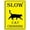 Color 3487, variant on Slow Cat Crossing Sign Aluminum Black on Yellow Wall Decor for Home Cafes Office Pubs Club Indoor outdoor 6X8inch/Tin Sign