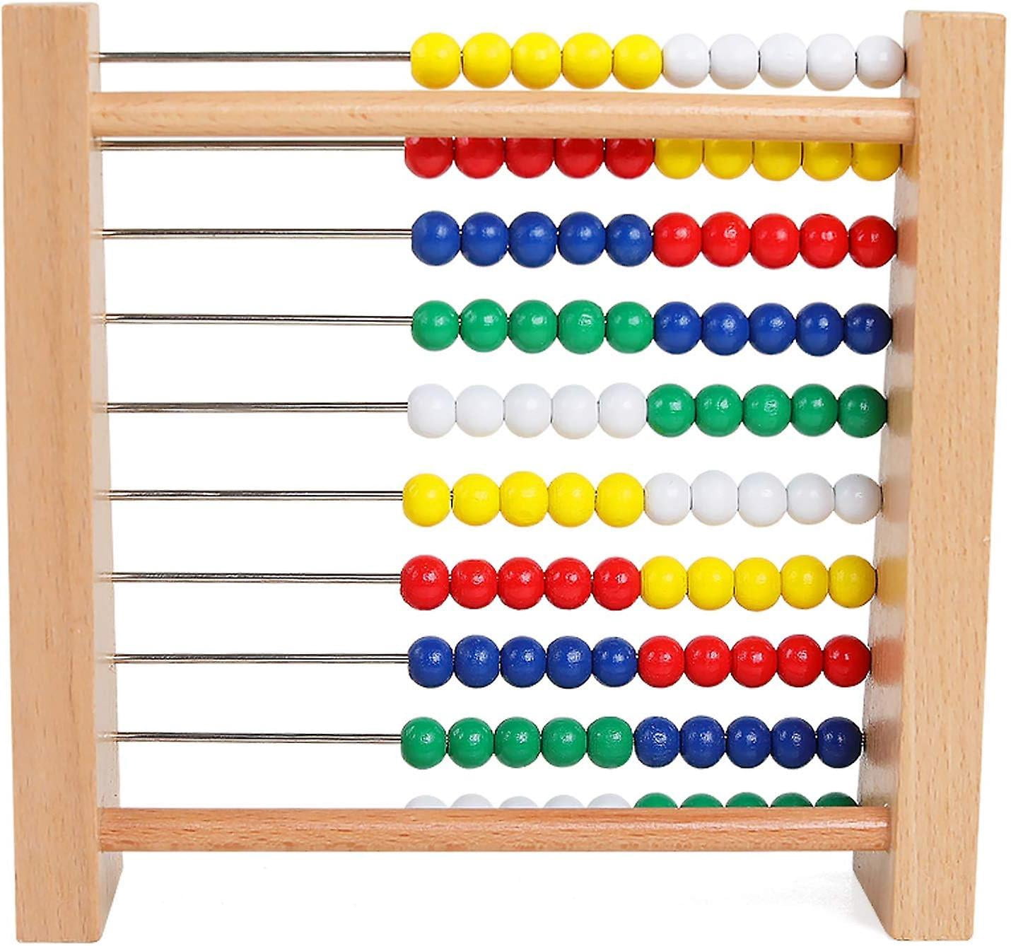 Ábaco De Madera Con Cuentas De Colores Y 110 Tarjetas Numéricas – Juguete Matemático Preescolar