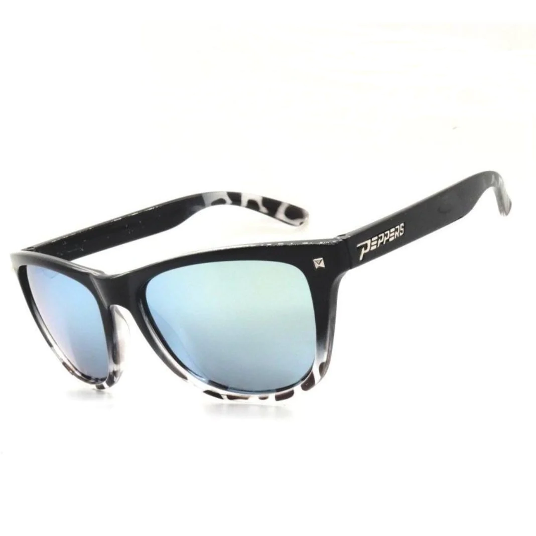 Peppers Spitfire Black Fade WithBlue Mirror Smoke Polarized Lens