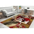 thumbnail image 3 of 3D Printeds Rug, Non-Slip Carpet Rug, Joe Montana, Rug, Sport Rug, Runner Rug, Entry Rug, Motivation Rug, American Football Rug, Modern Rug, 5.2'x7.5' - 160x230 cm, 3 of 7