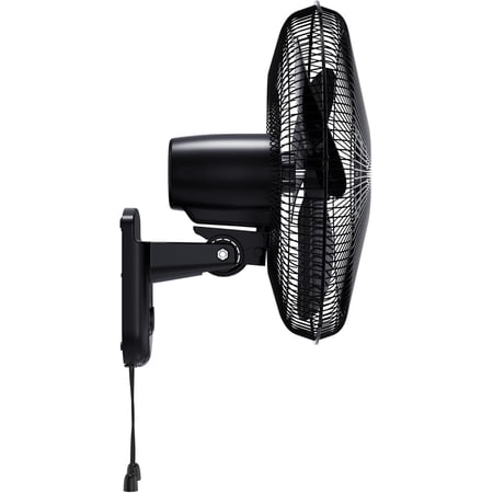 Comfort Zone 16 Wall Mount Fan, Black