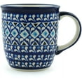 thumbnail image 3 of Polish Pottery 11 oz Mug (Blue Diamond Dream Theme) Hand Painted in Boleslawiec, Poland + Certificate of Authenticity, 3 of 6