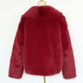 thumbnail image 7 of HongQid Womens Faux Fur Coat Lapel Open Front Fluffy Shaggy Jacket Winter Warm Furry Cropped Overcoat, 7 of 7