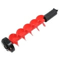 thumbnail image 4 of 28-Inch Red Nylon Ice Auger with 8-Inch Carbide Blade, Float Design & Versatile Adapter - Lightweight, Rust/Impact Resistant, Compatible with Electric Drills for Deep Water Hard Ice Drilling, 4 of 6