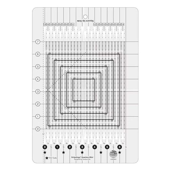 Stripology Quarters Quilting Ruler - 8.5x12.5in Acrylic Ruler for Sewing & Patchwork