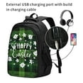 thumbnail image 2 of Wukai Happy Easter Travel Laptop Backpack: Business Water-Resistant Bag with USB Charging Port, Ideal College Backpack for Men & Women, 2 of 6