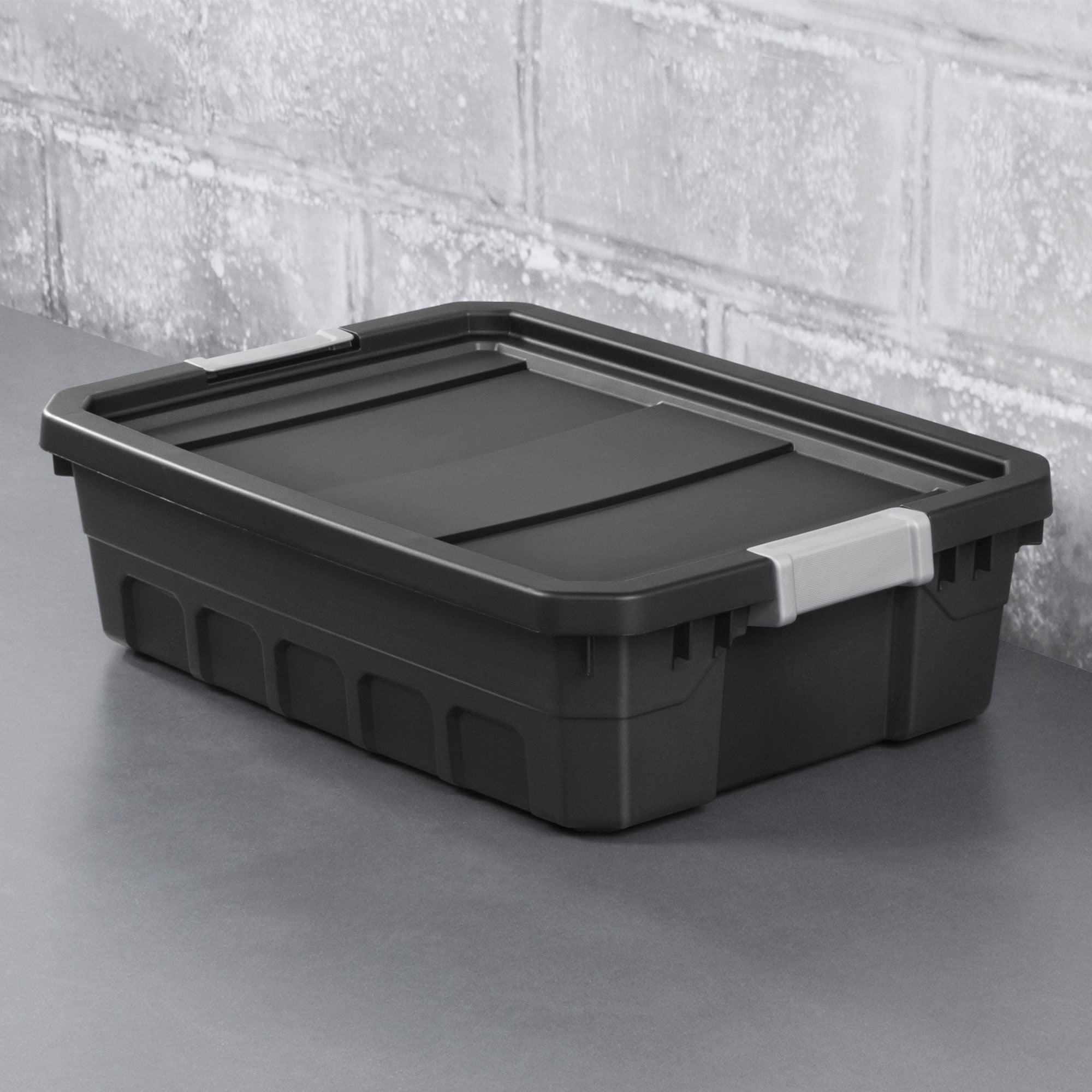 CX CRAFTSMAN, 10-Gallon Highly Durable Storage Bin & Dual Latching Lid,  (12.7”H x 15.7”W x 22.7”D), Versatile Stacking Tote and Weather-Resistant