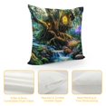thumbnail image 4 of Patifu Fairy House Graphic Decorative Cushion Cover for Home Couch Living Room Bed Sofa - Short Plush Material 18x18in, 4 of 5