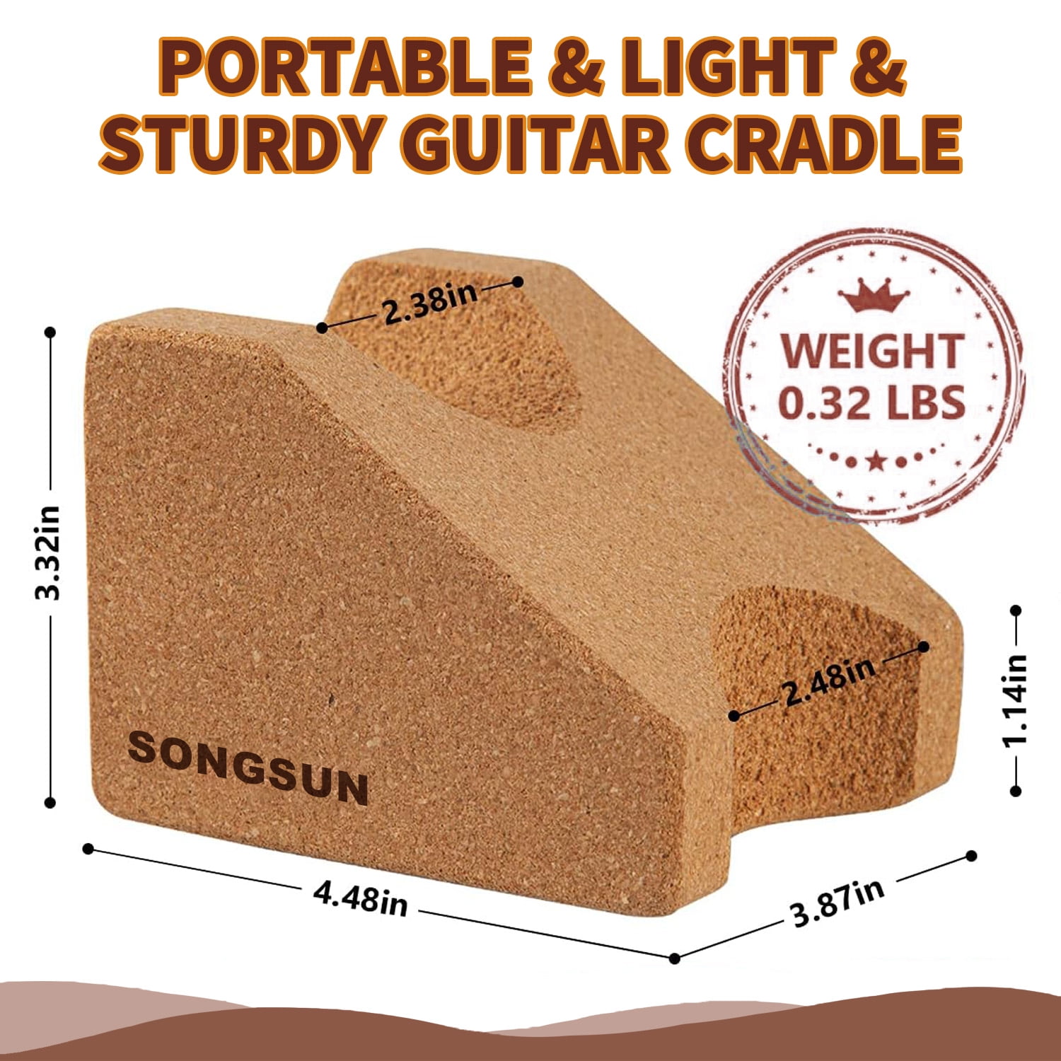 Guitar Neck Support Pillow - Universal Instrument Cradle for Guitar, Violin, Ukulele, Banjo, Mandolin Repair & Maintenance, Ergonomic Workstand Tool with Non-Slip Base for Luthiers & Musicians