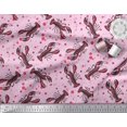 thumbnail image 2 of Soimoi Velvet Fabric Dot & Lobster Ocean Print Fabric by The Yard 58 Inch Wide, 2 of 3