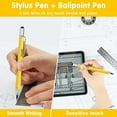 thumbnail image 6 of s 2pcs Multitool Pen Tools Cool Gadgets for Men - Stylus, Ruler, Level, Screwdriver - Stocking Stuffers Christmas Gifts for Men - Birthday Gifts for Dad Boyfriend Husband Him Friend Handyman - Yellow, 6 of 6