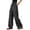 Black, variant on Linen Pants Women,Linen Drawstring Pants Elastic Waist Pocket Straight Leg Trousers Casual Comfort Fit,Travel Pants,3XL,White
