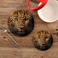 thumbnail image 2 of Coolnut Beautiful Leopard Pot Holders Trivets Set 2Pcs, Potholders for Kitchens, Pure Cotton Thread Weave Trivets for Hot Dishes/Pot/Bowl/Teapot/Hot Pot Holders Home Decor Gifts, 2 of 7