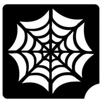 Art Factory Glitter Tattoo Stencil - Spider Web (5/pack), Temporary Tattoo Template for Kids Adults, Face Paint Stencil Body Art Stencil, Stencil for Face Painting, Party, Halloween, 2.5"x2"