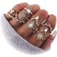 thumbnail image 1 of Baicccf Anillos Apilables De Oro Boho para Mujer Conjunto De Anillos De Nudillo De Oro Anillos De Flores De Luna De Estrella Simple para Niñas Adolescentes Anillos Estéticos Apilables Regalo, 1 of 5