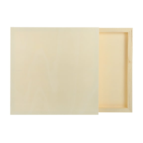 Uxcell 2Pcs Wood Canvas Boards, 10x10 Inch Wood Art Canvases Square Unfinished Wood Panel for Painting, Crafts, DIY Projects, Pouring Art