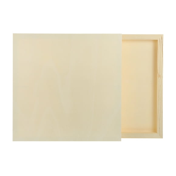 Uxcell 2Pcs Tableros de Lienzo de Madera, Lienzos de Arte de Madera de 10x10 Pulgadas, Panel de Madera Sin Terminar para Pintura, Manualidades, Proyectos de DIY, Arte de Vertido