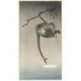 thumbnail image 2 of Ohara Koson 12x18 Gold Ornate Wood Frame and Double Matted Museum Art Print Titled - Monkey and Reflection of the Moon (1900 - 1936), 2 of 4