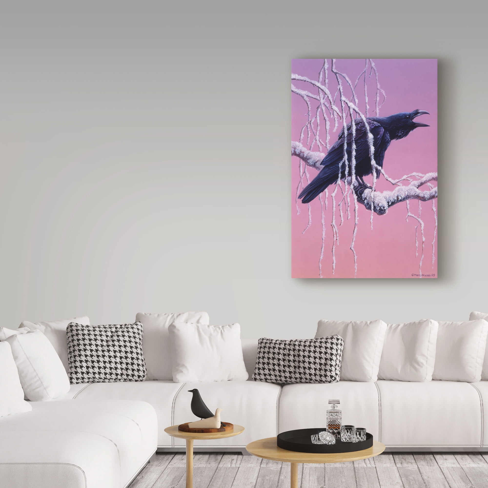 Trademark Fine Art 'Raven White Tree' Canvas Art by Harro Maass