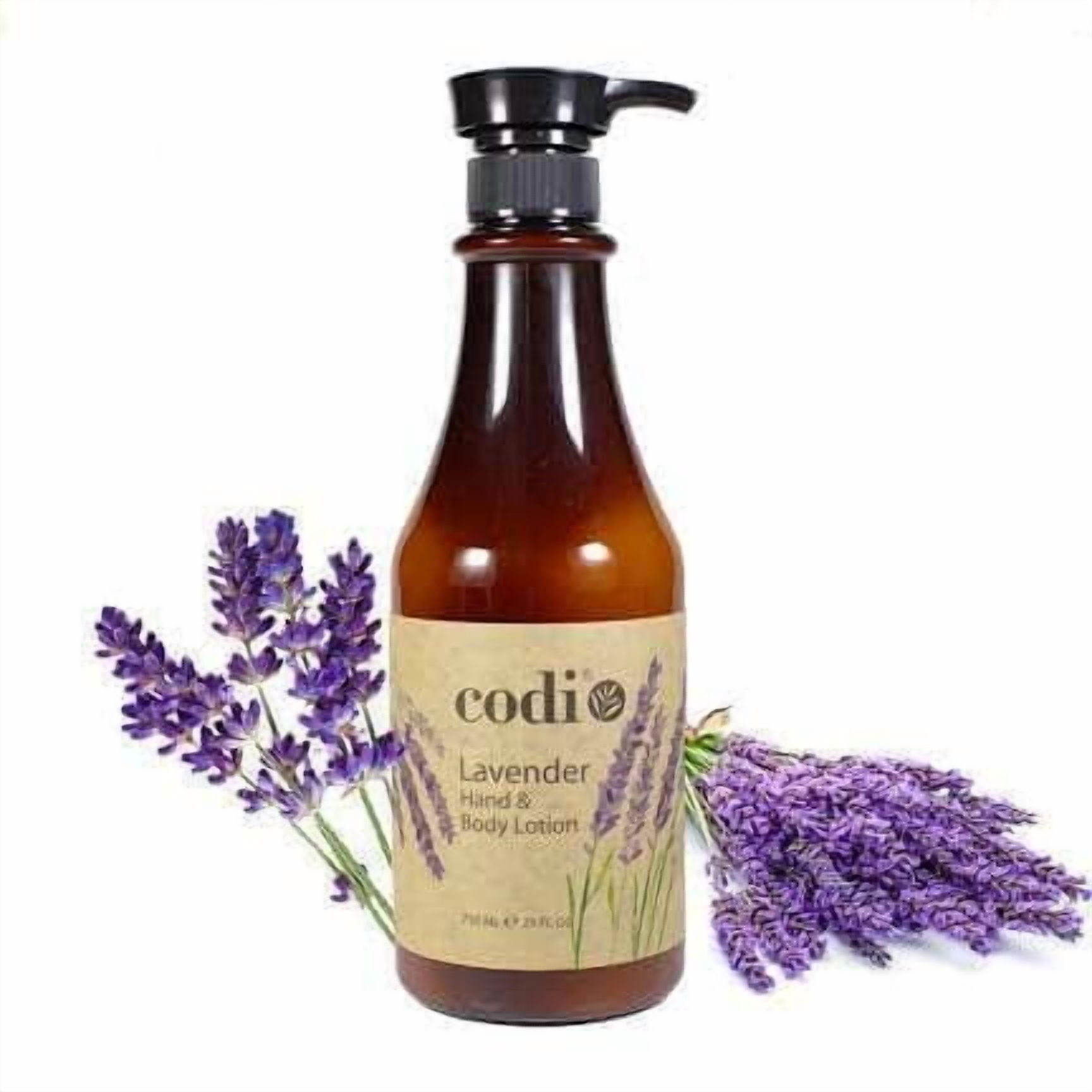 CODi Lavender Lotion - Lavender Body and Hand Lotion for Women and Men - Lavender Body Lotion with True English Lavender Scent - Less Greasy and Quick Absorbent - 1 750ml Bottle and 2 100ml Tubes