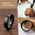 thumbnail image 3 of ChainsProMax Men/Women Classic Plain Ring, 2/4/6/8mm Wedding Band, Gold Plated/Stainless Steel/Black, 3 of 8