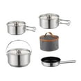 thumbnail image 4 of Camping Cookware Outdoor Pot Utensils Lightweight Portable Cookset Cooking Set for Hiking Dinner Campfire Fishing Family without kettle, 4 of 9