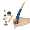 thumbnail image 1 of Quill Pen Set, Ink Pen, Antique Calligraphy Retro Calligraphy Gift Drawing Dip Pen Wear- For Office Students Home, 1 of 8