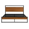 thumbnail image 4 of Tookss Queen Size Metal Platform Bed Frame with Sockets, USB Ports and Slat Support ,No Box Spring Needed Black, 4 of 10