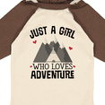 thumbnail image 4 of Inktastic Just A Girl Who Loves Adventure Girls Long Sleeve Baby Bodysuit, 4 of 5