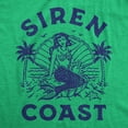 thumbnail image 2 of Womens Siren Coast T Shirt Funny Tropical Mermaid Beach Lovers Tee for Ladies Womens Graphic Tees, 2 of 9