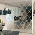 thumbnail image 3 of Pegatinas de pared con espejo de diamante 3d, puntadas triangulares autoadhesivas extraíbles, pegatinas de pared DIY, pegatinas de cerámica para muebles de azulejos, decoración de papel tapiz Co Afortunado Sencillez, 3 of 4
