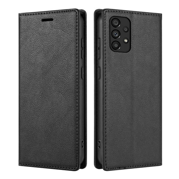 Allytech Galaxy A33 5G Wallet Case, RFID Blocking PU Leather Flip Cover Stand Business Retro Shockproof Protective Phone Case for Samsung Galaxy A33 5G - Black