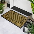 thumbnail image 2 of Decorative Black Rubber and Coir Outdoor Rectangular Door Mat 29.5" x 17.75", 2 of 5