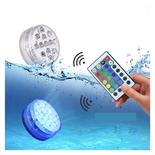 Pool Light 13 Led Waterproof Underwater Lamp For Garden Swimming Pool Fountain Spa Party Bathroom Remote Control ,Easy to Install