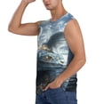 thumbnail image 3 of Fotbe Fantasy Swan Yacht Design Men's Camiseta sin Mangas Estampada para Hombres, Playera Casual para Gimnasio, Entrenamiento, Playa-Small, 3 of 7