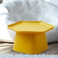 thumbnail image 4 of Mesa auxiliar pequeña, mesa de café para bebidas, para baño, sofá, silla, mesita de noche Hexágono Amarillo, 4 of 8