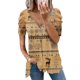thumbnail image 2 of Blusa de manga corta con cuello en V y cremallera suelta para mujer OAVQHLG3B Store lin121212, 2 of 4