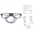 thumbnail image 5 of Hweilai Lunettes de Lecture Haute Qualité Absorption Magnétique Suspendue Cou Lunettes de Lecture Funky 2.5, 5 of 5